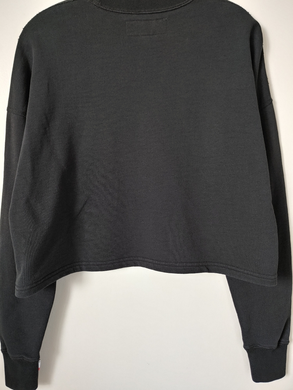 Province of Canada French Terry Crop Sweatshirt Cotton Black Size Small - Picture 15 of 16